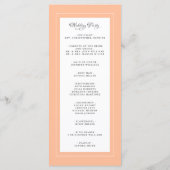 桃と白結婚の奉仕式エレガント プログラム (裏面)