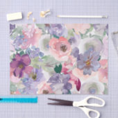 桃と紫の水色の切り離し 薄葉紙 (クラフト)
