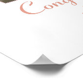 桃と緑のフローラ写真の退職ポスター ポスター (角)