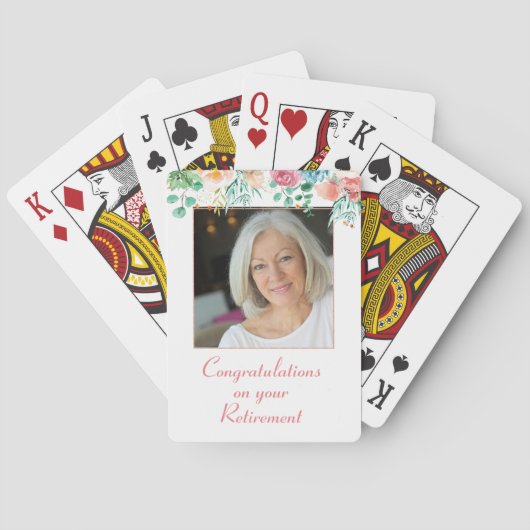 桃と緑のフローラ写真遊退職金のCa トランプ (裏面)