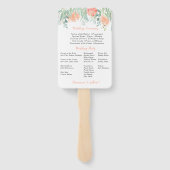 桃と緑の水の色のフローラプログラムファン ハンドファン (裏面)