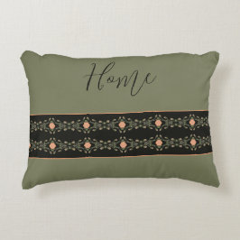 桃と緑 アクセントクッション