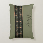 桃と緑 アクセントクッション (正面(垂直))