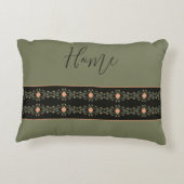 桃と緑 アクセントクッション (裏面)