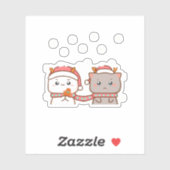 桃と胡麻餅ねこ、メリークリスマス シール (シート)