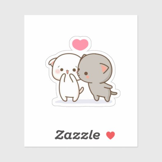 桃と胡麻餅 シール (シート)