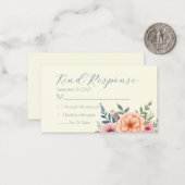 桃と花弁の夢の囲いカード ノートカード (正面/裏面インサイチュ)