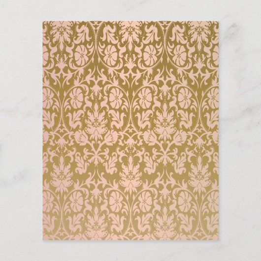 桃と金ゴールドダマスクテディベアズ – ゲーム チラシ (裏面)