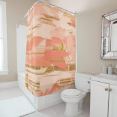 桃と金ゴールド シャワーカーテン (インサイチュ)
