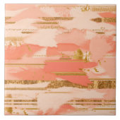 桃と金ゴールド タイル (正面)