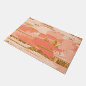 桃と金ゴールド ドアマット (アングル)