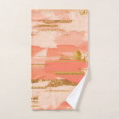 桃と金ゴールド バスタオルセット (ハンドタオル)