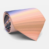 桃と青のスチールタイデザイン ネクタイ (ロール)
