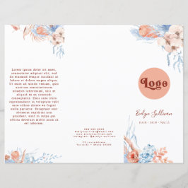 桃と青のトロピカルパンフレット