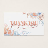 桃と青のトロピカル感謝していの割引カード (正面)