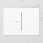 桃と青のドットパターンの友情の日 シーズンポストカード (裏面)