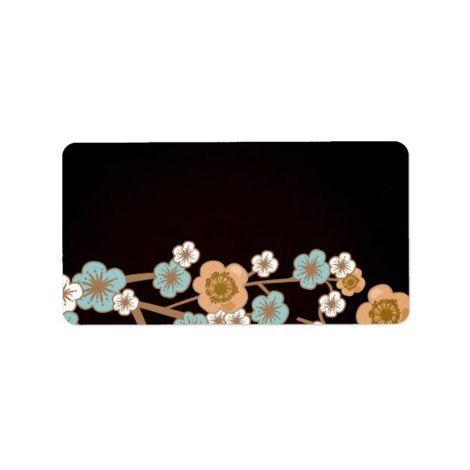 桃と青の桜ラベル ラベル (正面)