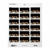 桃と青の桜ラベル ラベル (フルシート)