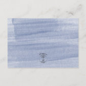 桃と青の水彩花のディテール エンクロージャーカード (裏面)