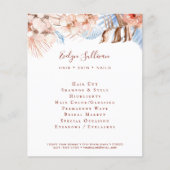 桃と青の熱帯フライヤー チラシ (正面)