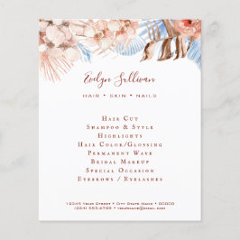 桃と青の熱帯フライヤー チラシ