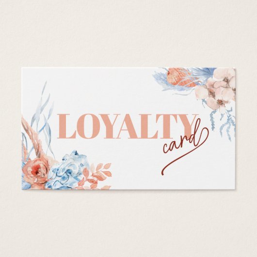 桃と青の熱帯ロイヤリティカード (正面)