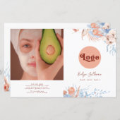 桃と青の熱帯二折パンフレット (正面/裏面)