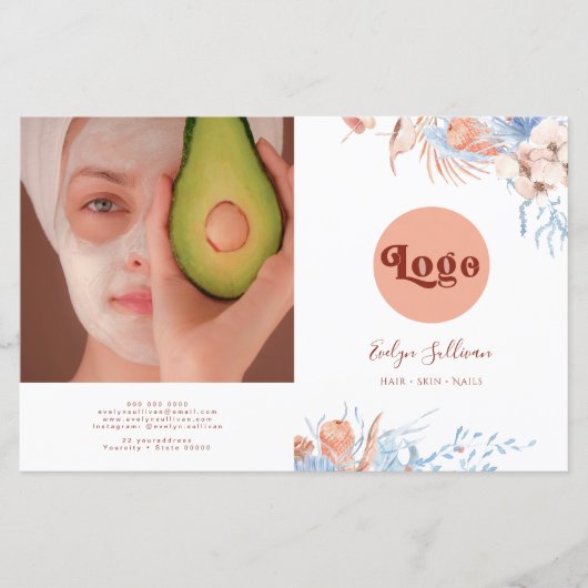 桃と青の熱帯二折パンフレット (正面)