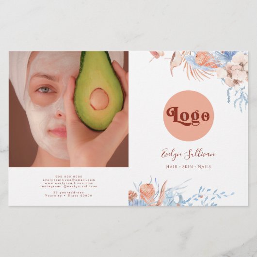 桃と青の熱帯二折パンフレット (正面)