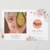 桃と青の熱帯二折パンフレット (正面/裏面)