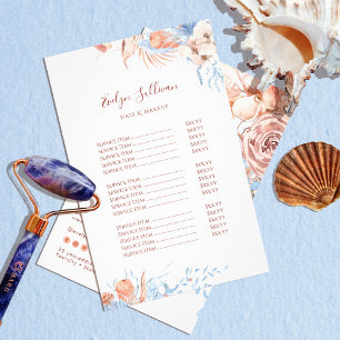 桃と青の熱帯価格リストのフライヤー チラシ