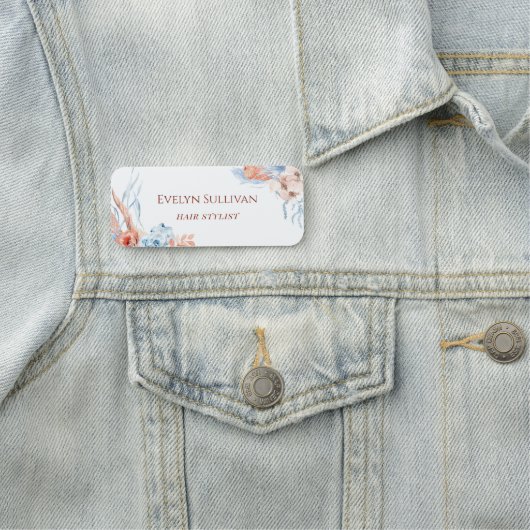 桃と青の熱帯名タグ 名札 (インサイチュ)