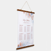 桃と青の熱帯性価格表 吊り下げ型タペストリー (傾斜あり)