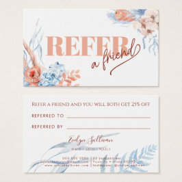 桃と青の熱帯紹介カード