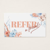 桃と青の熱帯紹介カード (正面)