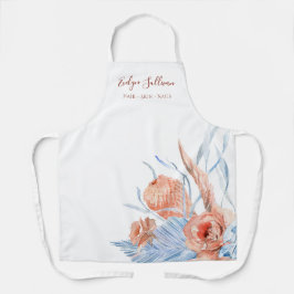 桃と青の熱帯美しいプロフェッショナルエプロン エプロン