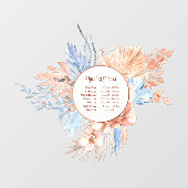 桃と青の花束 開店時間 ウィンドウサイン (シート)