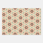 桃と黒の紙パック5 ラッピングペーパーシート (正面)