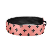桃に黒いポルカ十字 アスレチックヘッドバンド (右)
