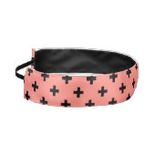 桃に黒いポルカ十字 アスレチックヘッドバンド (左)