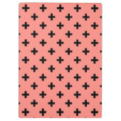 桃に黒いポルカ十字 クリップボード (裏面)