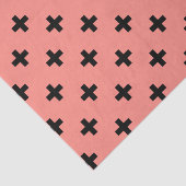 桃に黒いポルカ十字 薄葉紙 (詳細)