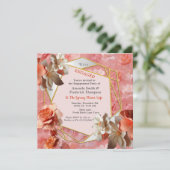 桃のうねりの花の柔らかい2024色 サンキューカード (スタンド正面)