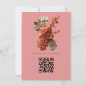 桃のうねりの花の柔らかい2024色 招待状 (裏面)