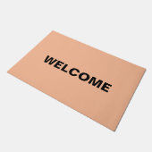 桃のうねりは美しく望ましい ドアマット (アングル)