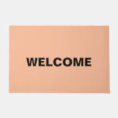 桃のうねりは美しく望ましい ドアマット (正面)