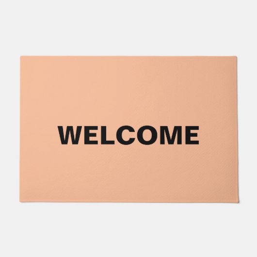 桃のうねりは美しく望ましい ドアマット (正面)