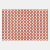 桃のうねり幾何学模様セット3 ラッピングペーパーシート (正面2)