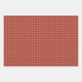 桃のうねり幾何学模様セット4 ラッピングペーパーシート (正面3)