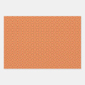 桃のうねり幾何学模様セット5 ラッピングペーパーシート (正面3)